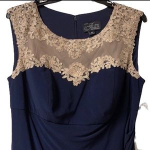 Alex evenings navy blue mother of the bride dress
